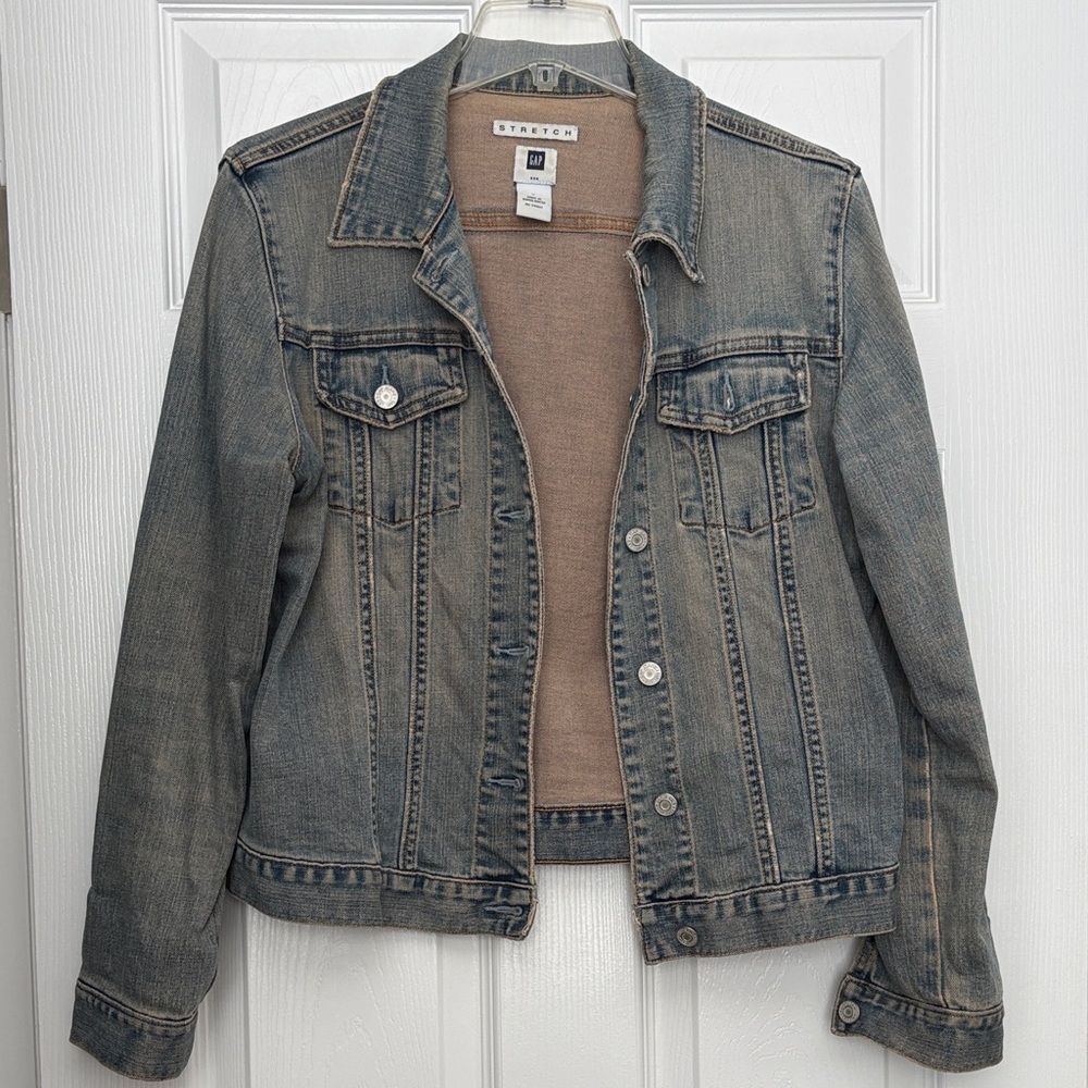 Vintage GAP Stretch Denim Jacket Broken In Garage Rocker